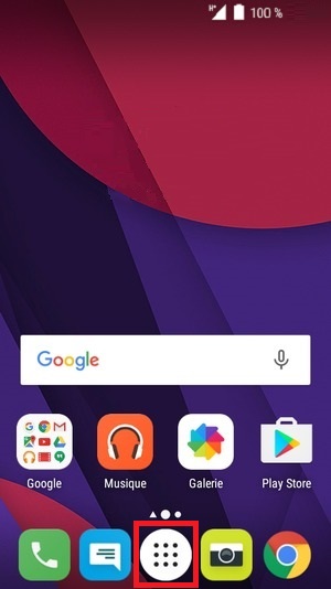 Accéder au menu Contacts